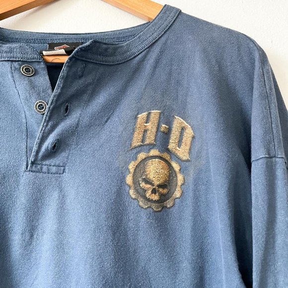 Harley Davidson Chattahoochee Navy Henley - Picture 4 of 4